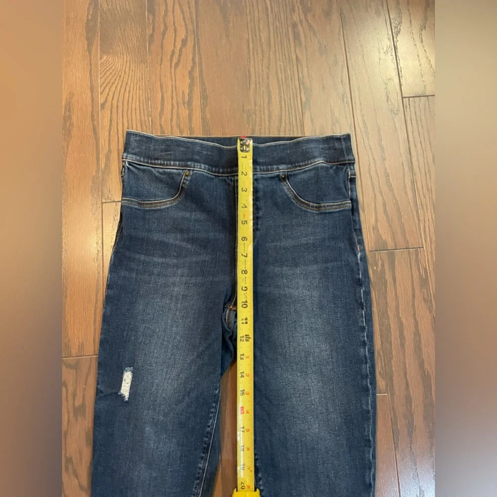 SPANX BLUE PULL ON DENIM JEGGINGS SIZE MEDIUM